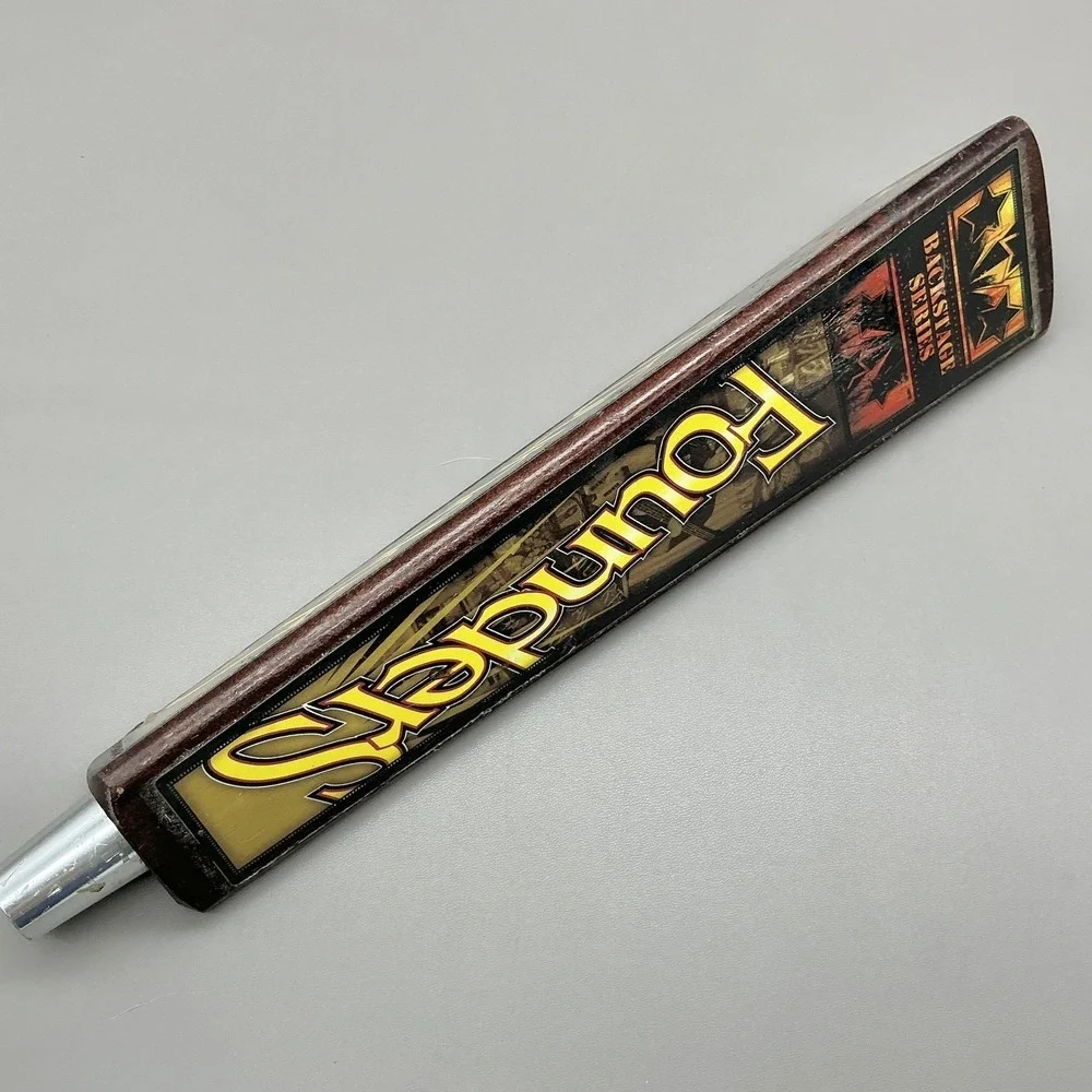 Founders Backstage Series Beer Tap Handle Brown Yellow Bar Pub Draft Decor